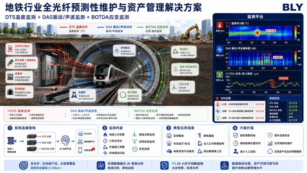 地铁高铁线路轨道电缆与外破入侵监测解决方案