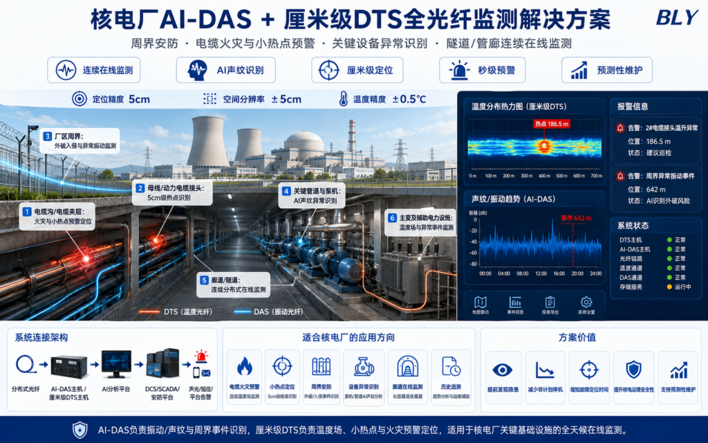 火电水电核电厂电缆与关键设施光纤安全监测解决方案